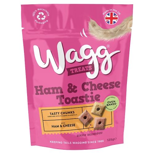 Wagg Treats Ham & Cheese Toastie 125g