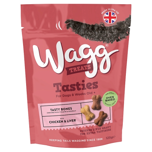 Wagg Treats Tasty Bones for Dogs 8 Weeks Old+ 125g