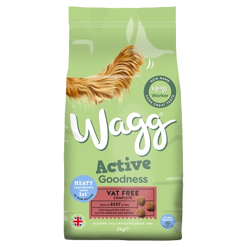 Wagg Active Goodness Vat Free Complete Rich in Beef & Veg 2kg
