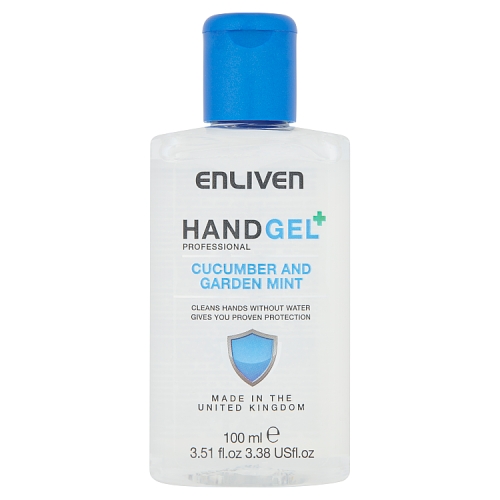 Enliven Hand Gel Professional Cucumber and Garden Mint 100ml