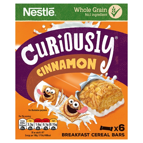 Curiously Cinnamon Breakfast Cereal Bars 6x25g(150g)