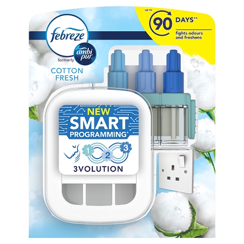 Febreze 3Volution Smart Programming Air Freshener Starter Kit Cotton