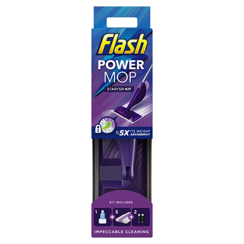 Flash Powermop Floor Cleaner Starter Kit All-In-One Mopping System