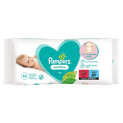 Pampers Sensitive Baby Wipes 1 Pack 52 Baby Wet Wipes