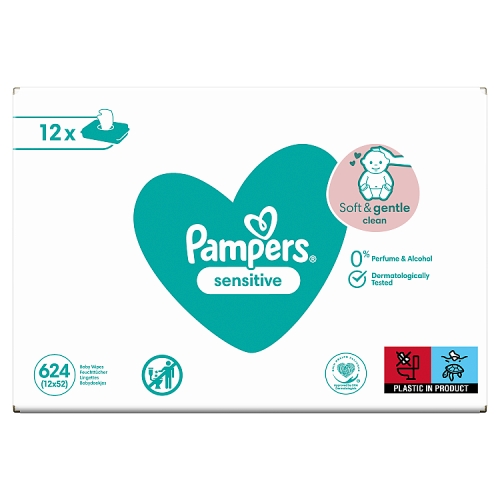 Pampers Sensitive Baby Wipes 12 Packs 624 Baby Wet Wipes