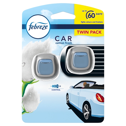 Febreze Car Air Freshener Cotton Twin Pack