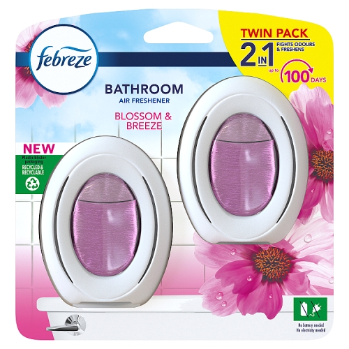 Febreze Bathroom Continuous Air Freshener Blossom & Breeze 2ct
