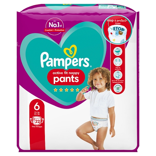 Pampers Active Fit Nappy Pants Size 6, 22 Nappies