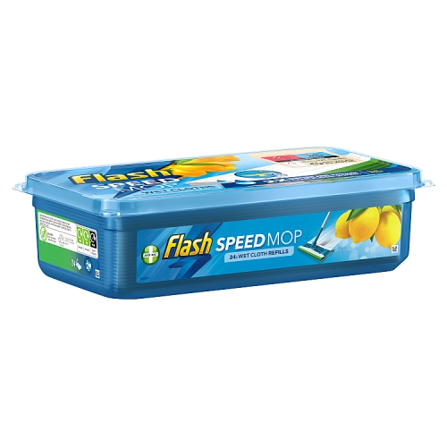 Flash Speedmop Antibacterial Lemon Cleaning Wipes 24 Wipes