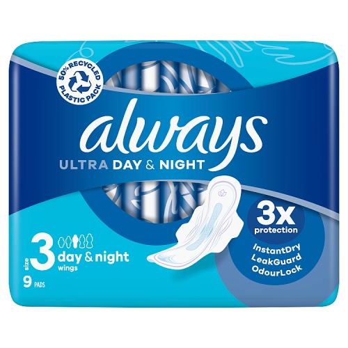 Always Ultra Day & Night Pads (S3) Wings x 9