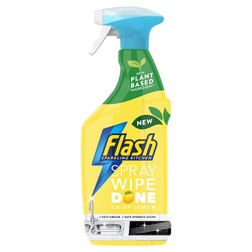 Flash Spray Wipe Done Bright Crisp Lemon Cleaning Spray 800ml