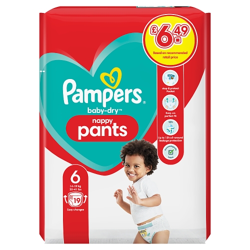 Pampers Baby-Dry Pants Size 6 Nappies PM £6.49