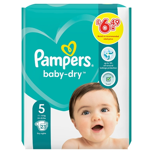 Pampers Baby-Dry Size 5×23 PM £6.49