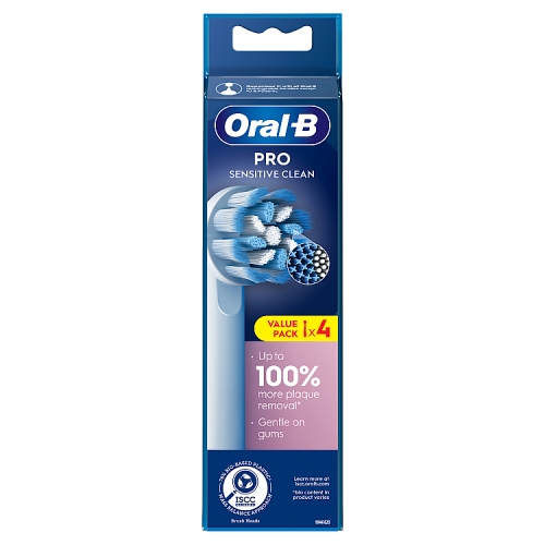 Oral-B Pro Sensitive Clean Toothbrush Heads 4 Counts.