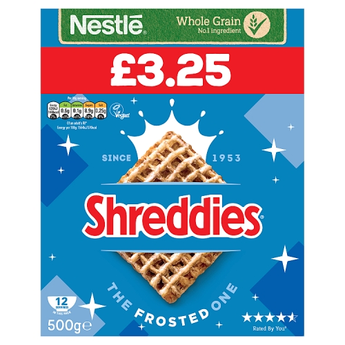 FROSTED SHREDDIES 500g £3.25PM