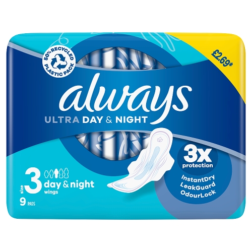 Always Ultra Day & Night Pads (S3) Wings x9 PM £2.69