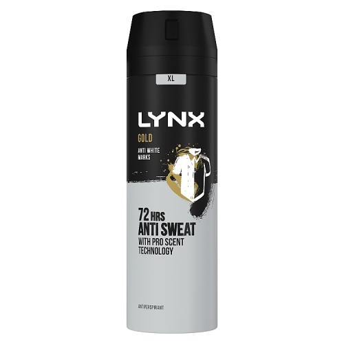 Lynx Anti-perspirant Deodorant Spray XL Gold Anti White Marks 200ml