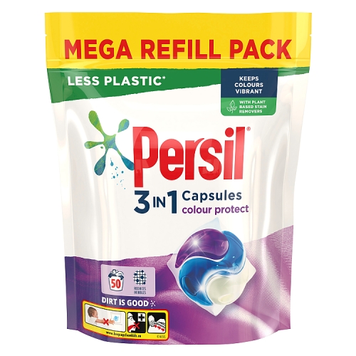 Persil 3 in 1 Laundry Washing Capsules Colour Protect 50 Wash