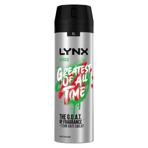 Lynx Antiperspirant Deodorant Spray XL Africa the G.O.A.T. of fragrance 200ml