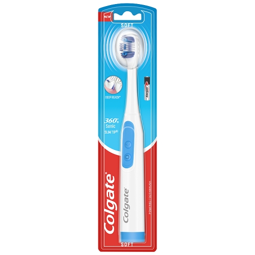 Colgate 360 Sonic Slim Tip Battery Powered Toothbrush.