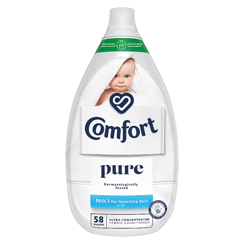 Comfort Ultra-Concentrated Fabric Conditioner Pure 58 Wash 870ml