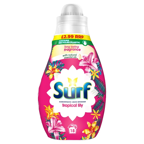 Surf Concentrated Liquid Laundry Detergent Tropical Lily 18 Washes PM