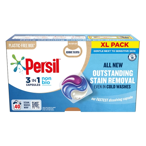 Persil 3 in 1 Non Bio Washing Capsules 40 Washes