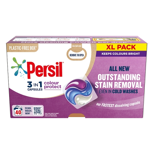 Persil 3 in 1 Laundry Washing Capsules Colour Protect 40 Washes