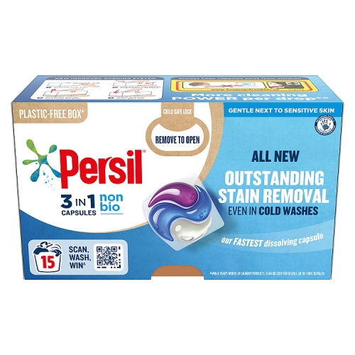 Persil 3 in 1 Washing Capsules Non Bio 15 Washes