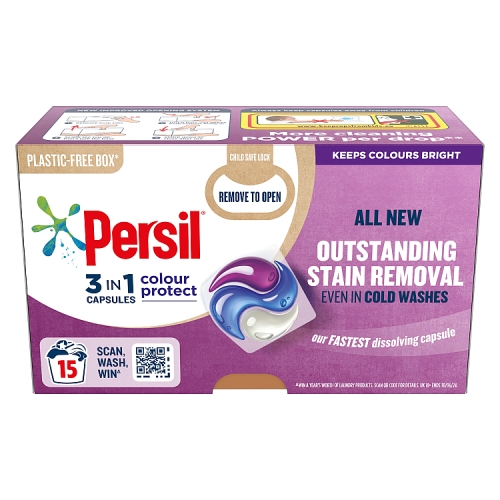Persil 3 in 1 Laundry Washing Capsules Colour Protect 15 Washes