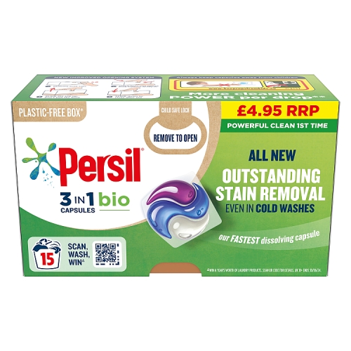 Persil 3 in 1 Washing Capsules Bio 15 Washes