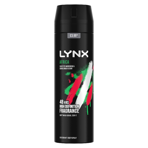 Lynx Aerosol Bodyspray Africa the G.O.A.T. of fragrance 200ml