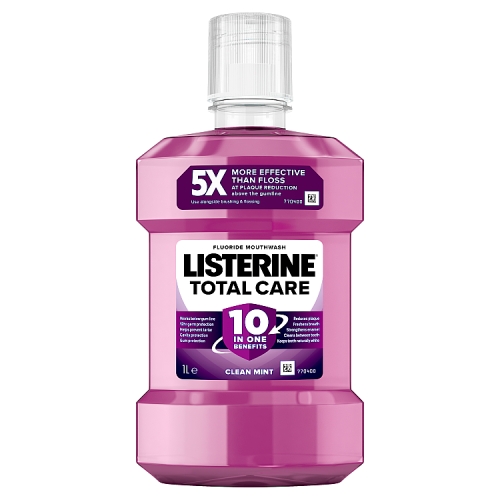 Listerine Total Care Fluoride Mouthwash Clean Mint 1L.