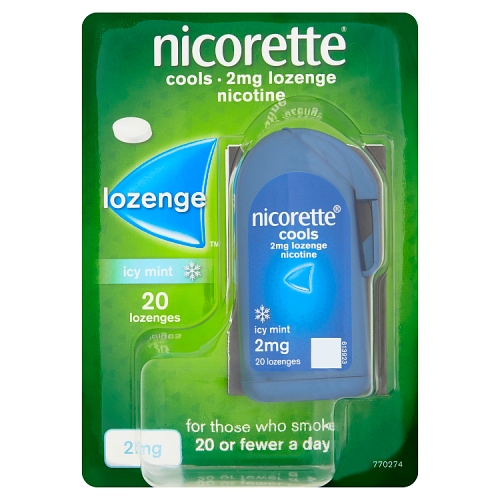 NICORETTE® Cools 2mg Lozenge Nicotine Icy Mint 20 Lozenges (Stop Smoking Aid).