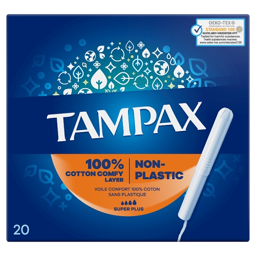 Tampax Super Plus Tampons With Applicator 20 Count.