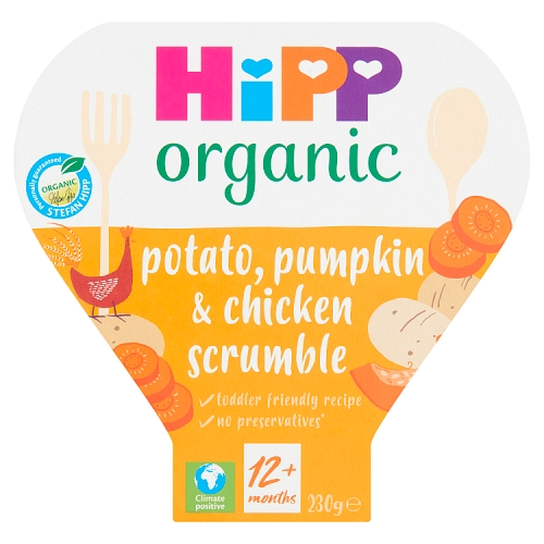 HiPP Organic Potato Pumpkin & Chicken Scrumble Toddler Tray Meal 12+ Months 230g.