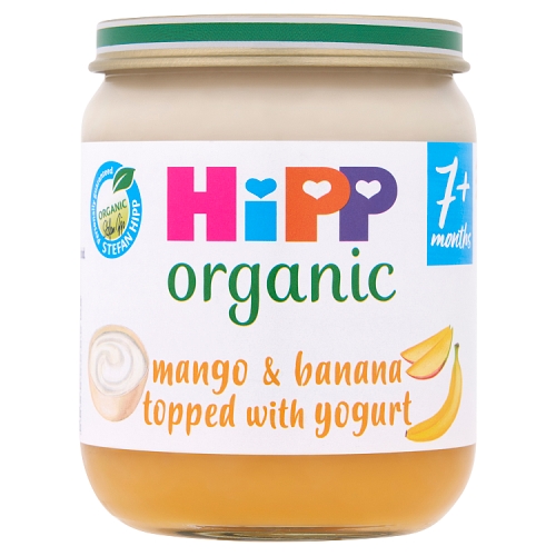 HiPP Organic Mango & Banana Topped with Yogurt 7+ Months 160g.