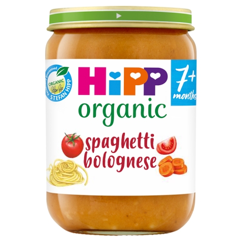 HiPP Organic Spaghetti Bolognese Baby Food Jar 7+ Months 190g.