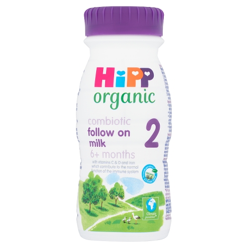 HiPP Organic 2 Follow On Baby Milk Ready to Feed Liquid Formula, From 6 Months,200ml.