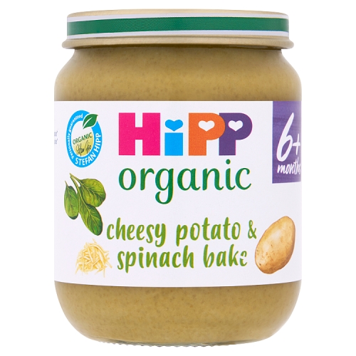 HiPP Organic Cheesy Potato & Spinach Bake 6+ Months 125g.