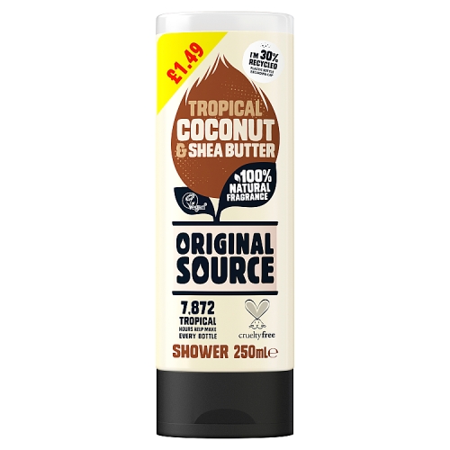 Original Source Tropical Coconut & Shea Butter Shower 250ml  PM £1.49