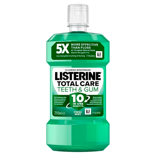 Listerine Total Care Teeth & Gum Fluoride Mouthwash Fresh Mint 250ml.