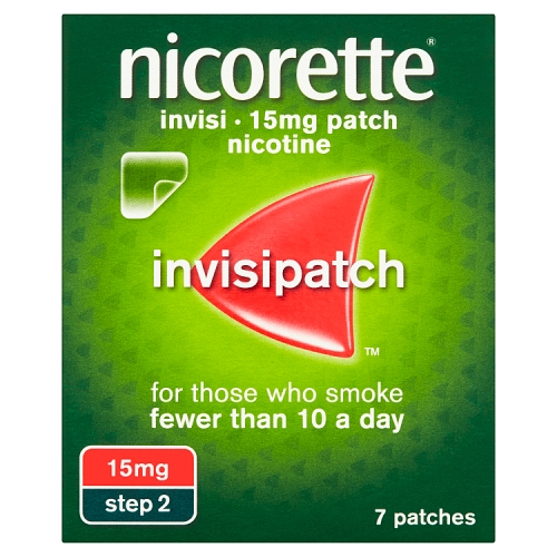 NICORETTE® Step 2 Invisi 15mg Patch, 7 Nicotine Patches (Stop Smoking Aid).