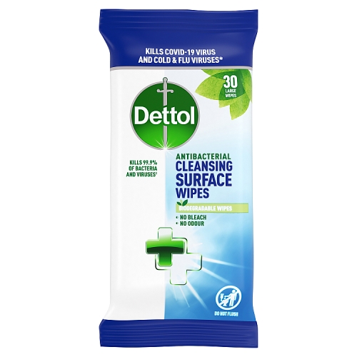 Dettol Antibacterial Cleansing Surface 30 Large Wipes.