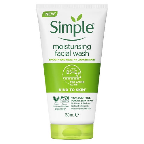 Simple Kind to Skin Facial Wash Moisturising 150ml.