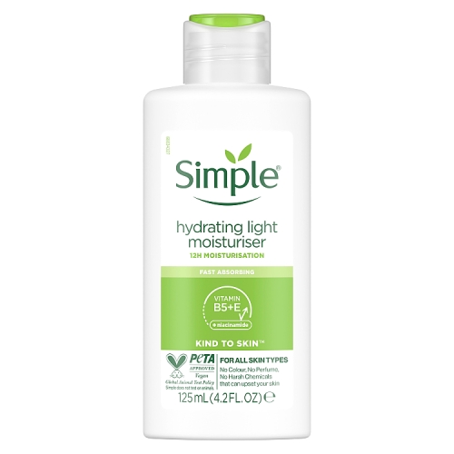 Simple Kind to Skin Moisturiser Hydrating Light 125ml.