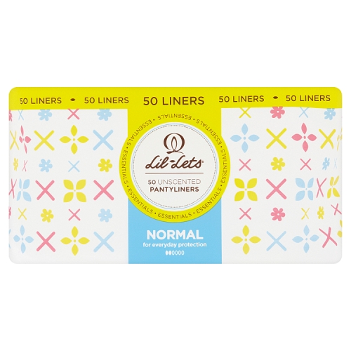 Lil-Lets 50 Essentials Unscented Pantyliners.
