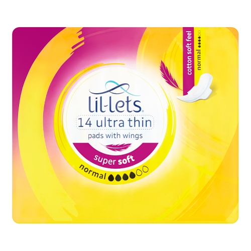 Lil-Lets 14 Normal Ultra Thin Pads with Wings.
