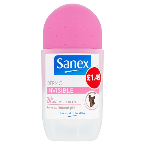 Sanex Roll On Deodorant Invisible Dry 50ml PM £1.49