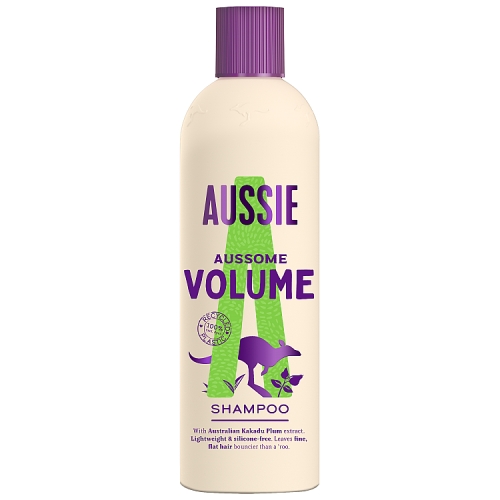 Aussie Aussome Volume Shampoo-Vegan-Body & Bounce For Fine & Flat Hair,300ml.